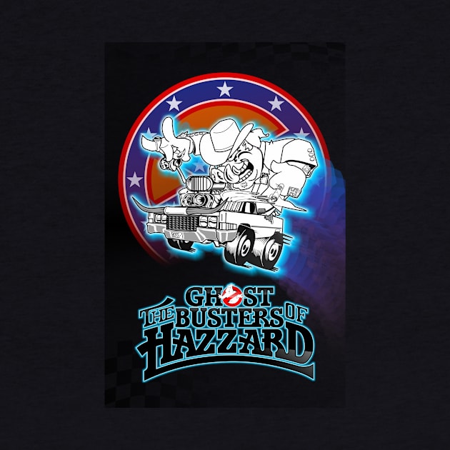 Ghostbusters of Hazzard (Poster) red black by BtnkDRMS